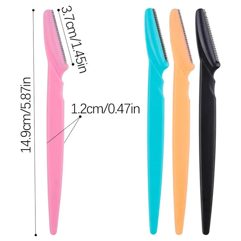 5/10Pcs Eyebrow Trimmer Makeup Tools Safe Eye Brow Razor Face Body Hair Removal Shaver Blades Woman Eyebrows Shaping Knife Oasis Select