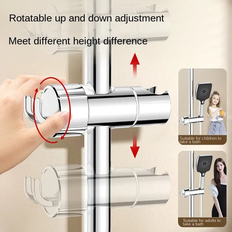 Adjustable Hand Shower Holder ABS Punch Free Wall Mounted Shower Head Bathroom Seat Bracket 360 Rotation Sprayer Holder Oasis Select