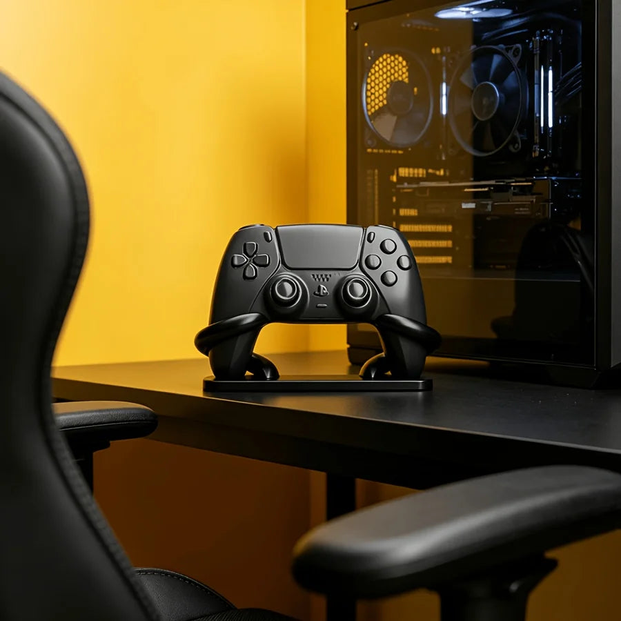 minimalism Game Controller Holder 3D Printed Anti-Slip Desk Stand Universal Gamepad Mount PS5 PS4 Xbox Gaming Desktop Organizer Oasis Select