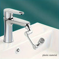No-Splash Faucet Extender, 1080-Degree Swivel Spout with Adjustable Arm for Kids & Mouthwash - Bathroom Sink Tap Accessory Oasis Select Silver