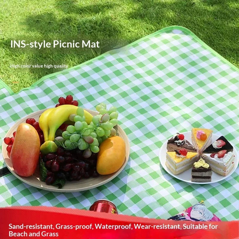 1-2PCS Waterproof Picnic Mat Oversized Thickened Outdoor Camping Blanket Carrying Strap for Beach Park and Hiking Oasis Select