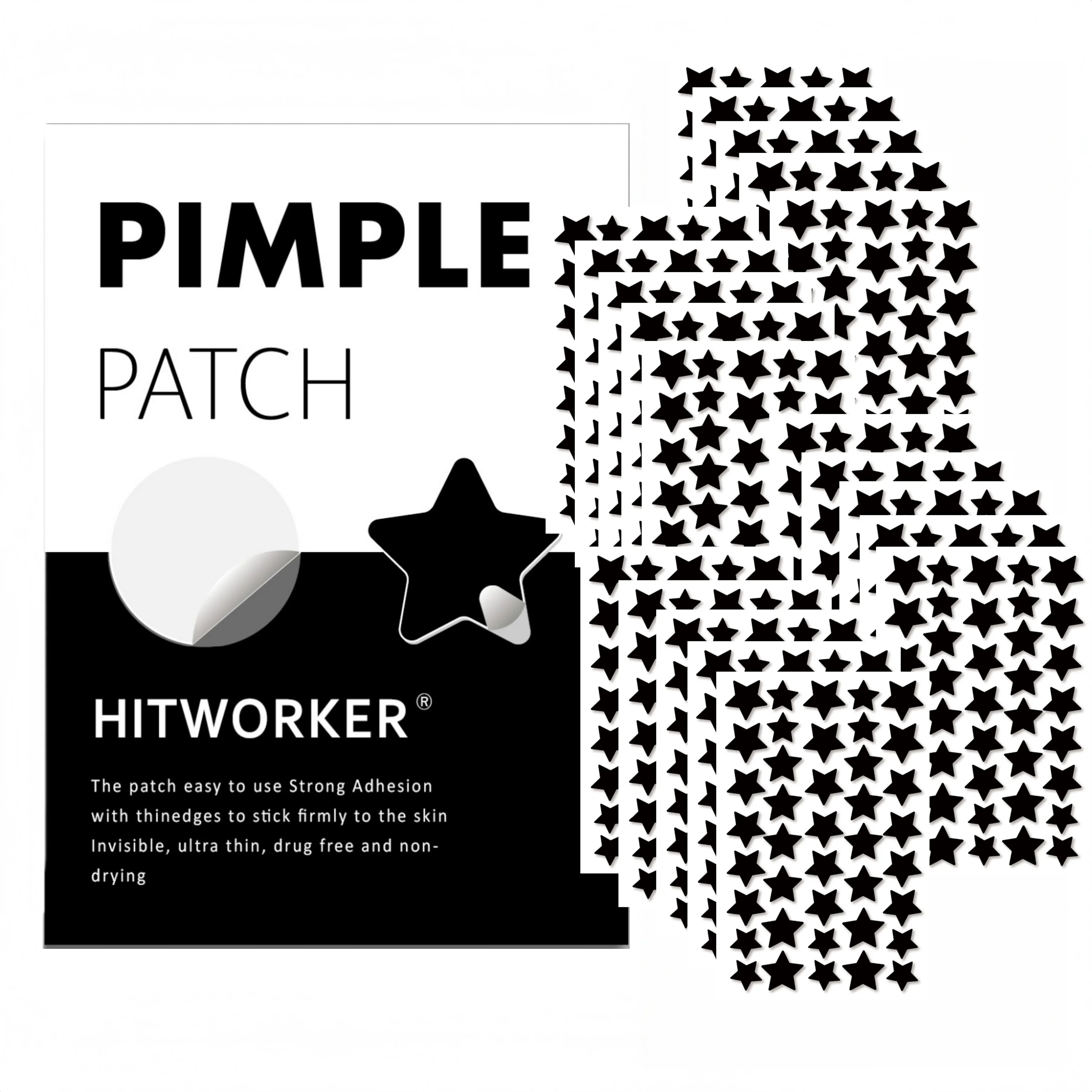 800/400/200pcs/box star shaped - containing tea tree oil acne patch, alcohol free, non irritating absorption of acne secretions Oasis Select 800pcs