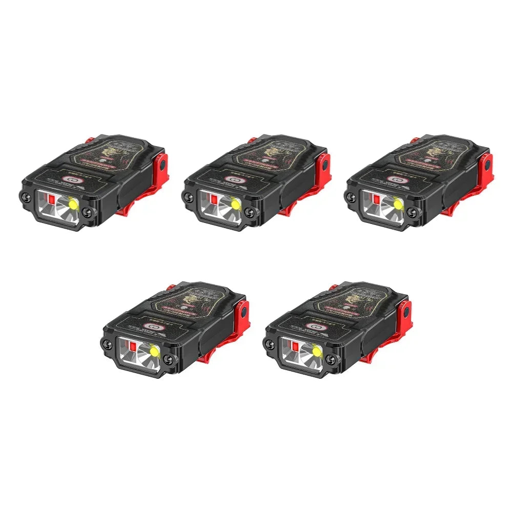 Mini Sensor LED Headlamp Rechargeable Waterproof Headlight Flashlight for Camping Fishing Hat Cap Clip Torch 1-10PCS Oasis Select XHK12 5pcs
