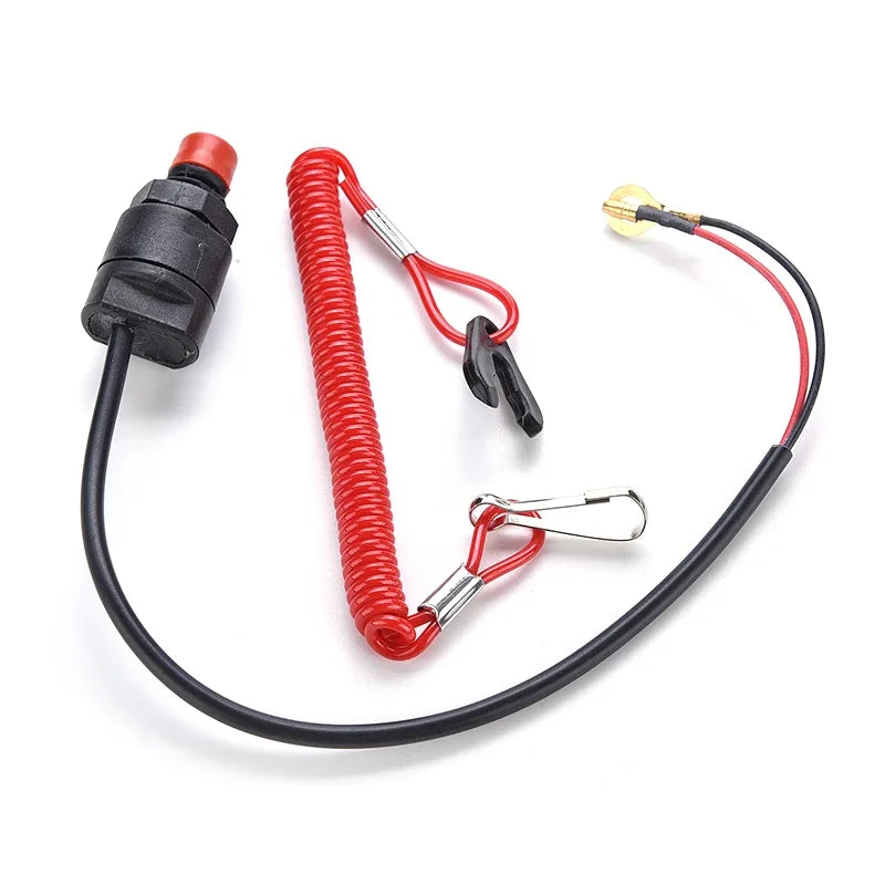 Boat Outboard Switch Engine Motor Lanyard Kill Urgent Stop Button Safety Connector Cord Oasis Select