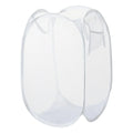 Laundry Basket Portable Handheld Clothes Storage Bin For Bedroom Bathroom Dirty Garment Organizer Household Accessory Oasis Select WHITE about 30x30x46cm