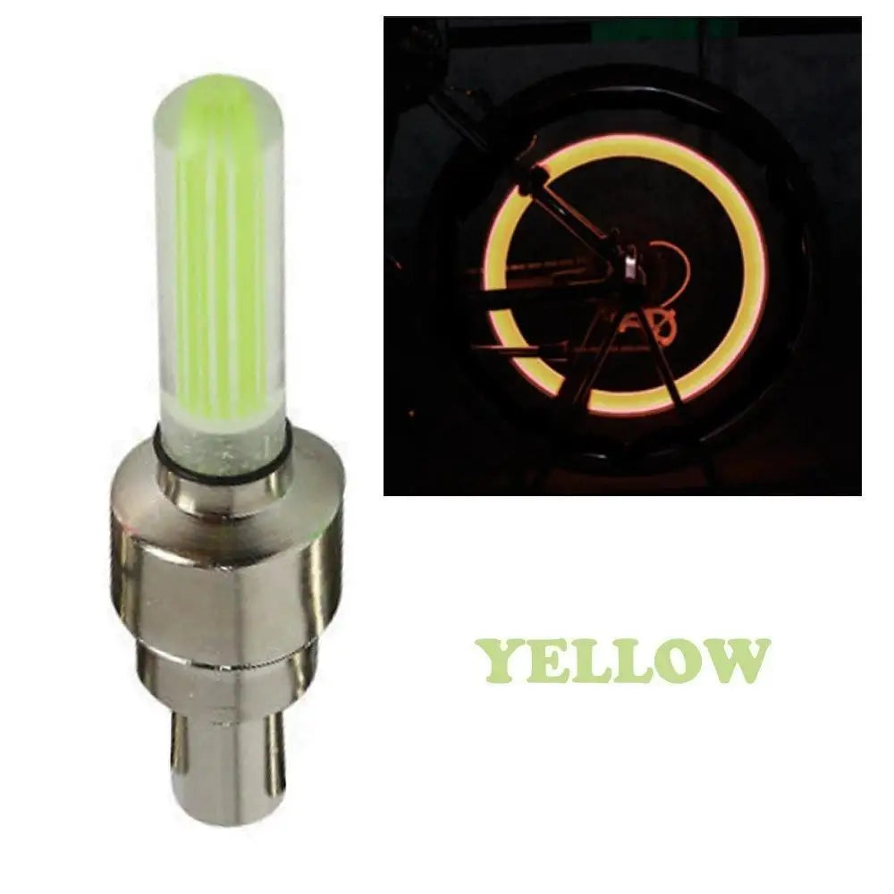 LED Bicycle Valve Light, Neon Bicycle Spoke Light, Bicycle Tire Valve Light, Night Riding Warning Light Bicycle Accessories Oasis Select D