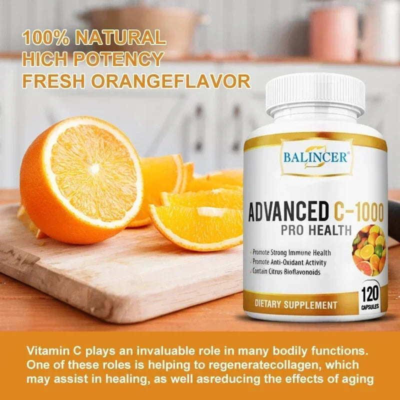 Balincer Vitamin C 1000mg Complex – 120 Capsules | Immune Boost Vitamin C Supplement Oasis Select