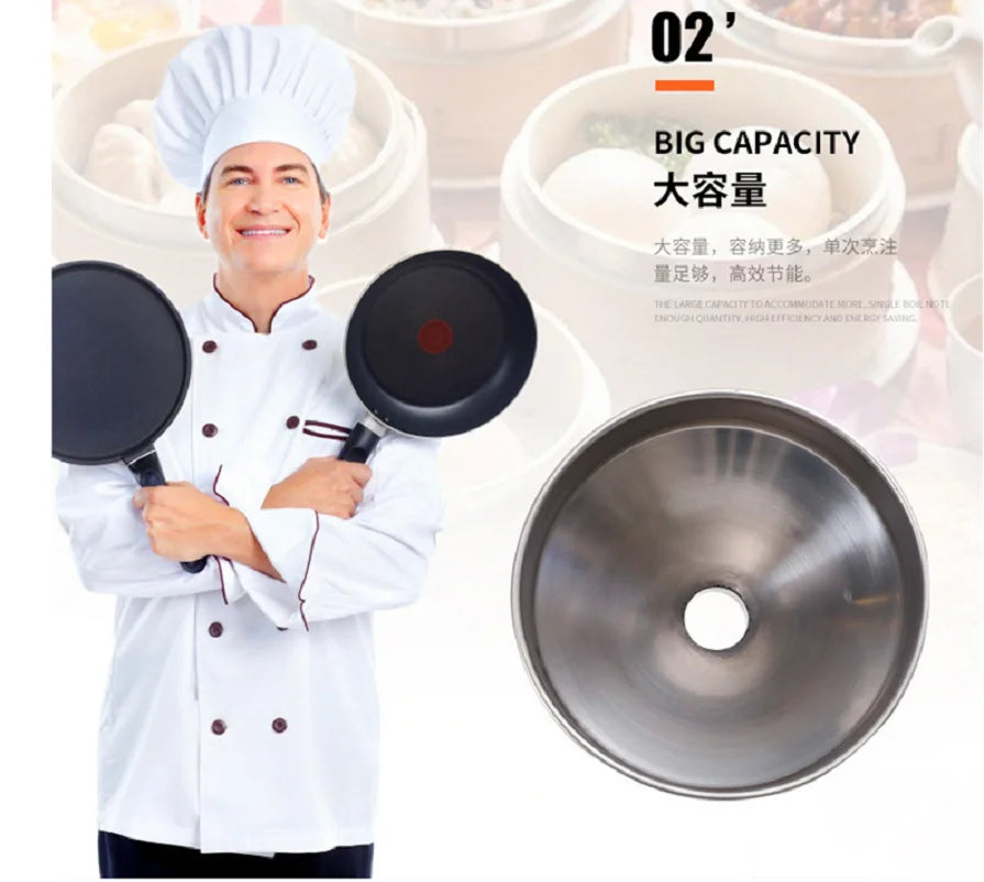 NEW Stainless Steel Funnel Large Kitchen Funnel Liquid Cooking Oil Filter Tools Metal Wide Mouth Funnel For Filling Bottles Cans Oasis Select