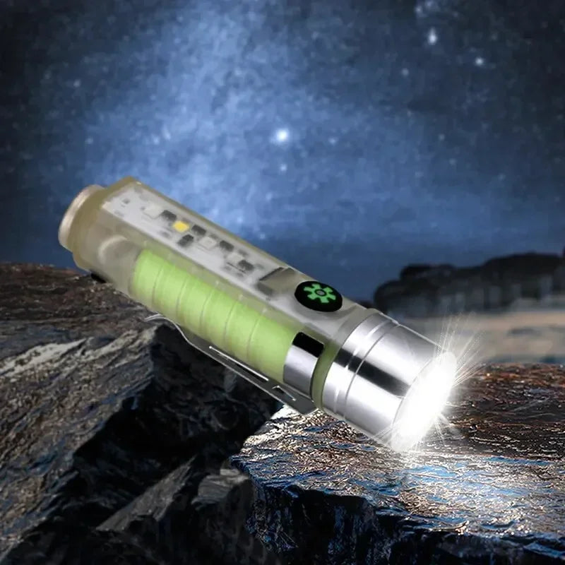 Rechargeable Handheld Flashlights High Lumens 6 Modes LED Brightest Waterproof Flash Light for Emergencies, Camping, Hiking Oasis Select 520 green