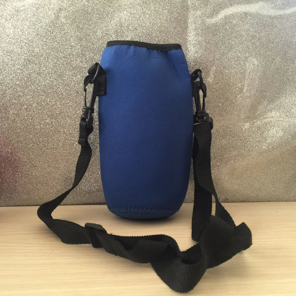Insulated Neoprene Water Bottle Carrier Bag & Shoulder Strap 1L Bottle Carrier Sleeve Oasis Select