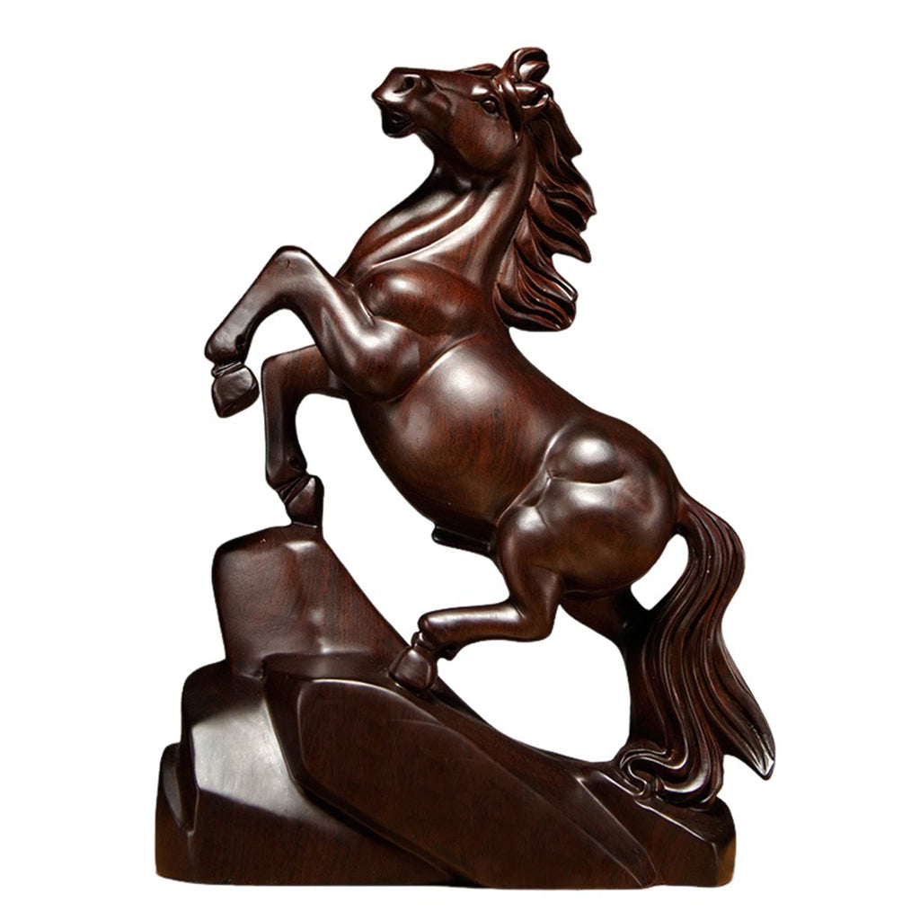 2026 Year of the Horse Figurine | Chinese New Year Wood Statue