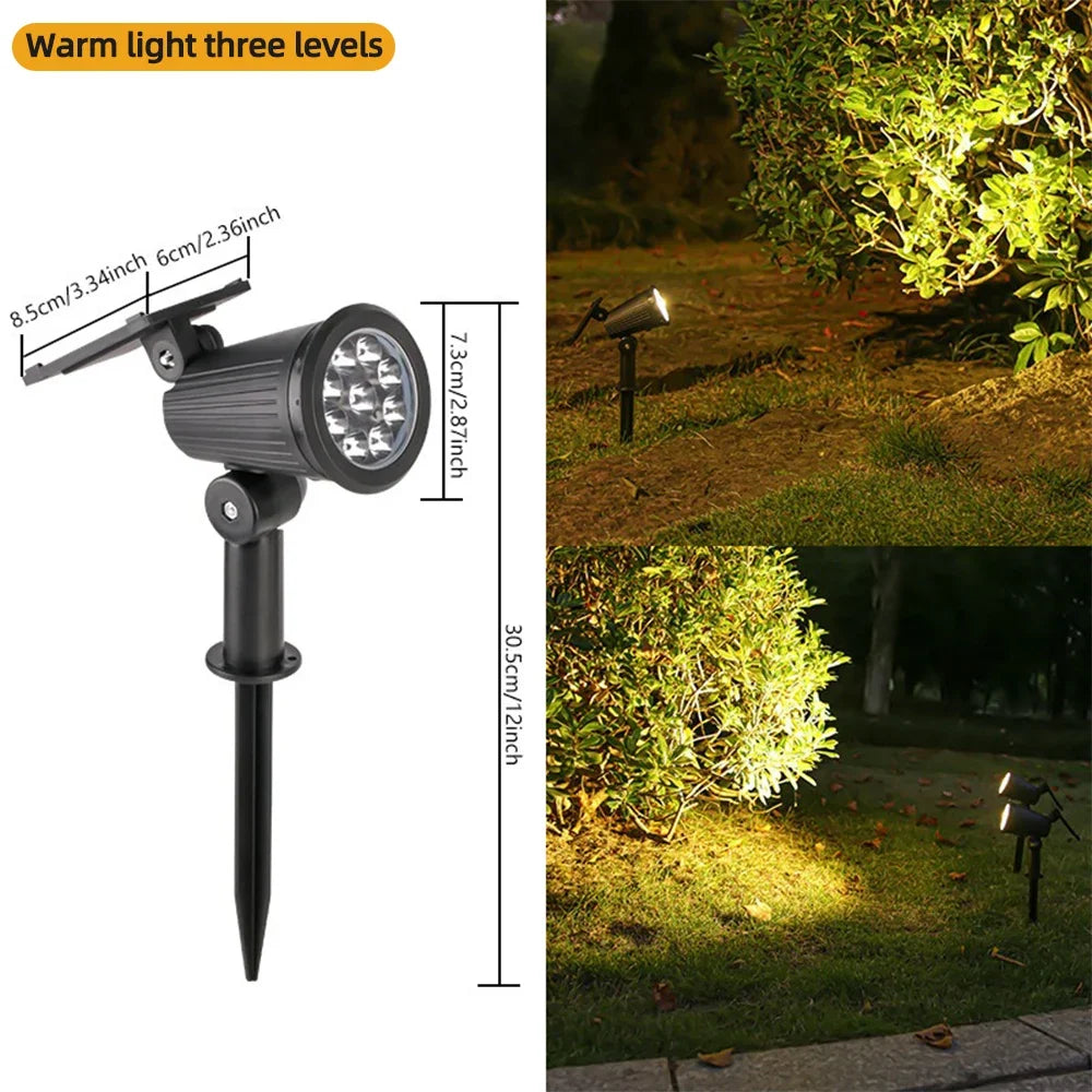 9 LED RGB Solar Spot Lights Outdoor IP65 | Garden & Yard