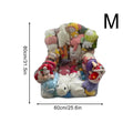 Stuffed Animal Bean Bag Storage Clear Waterproof Toy Organizer Bags with Zipper Sack for Corner Sofa Adults Dorm Bed Floor Room Oasis Select M Clear
