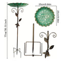 Upright bird bathing tub rust-proof sturdy and durable vintage metal bird bathing tub for gardens feeder metal bird bathing tub, Oasis Select Green