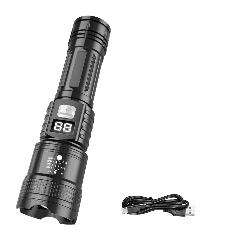 Zoomable LED Flashlight | Type-C Rechargeable, 3 Modes