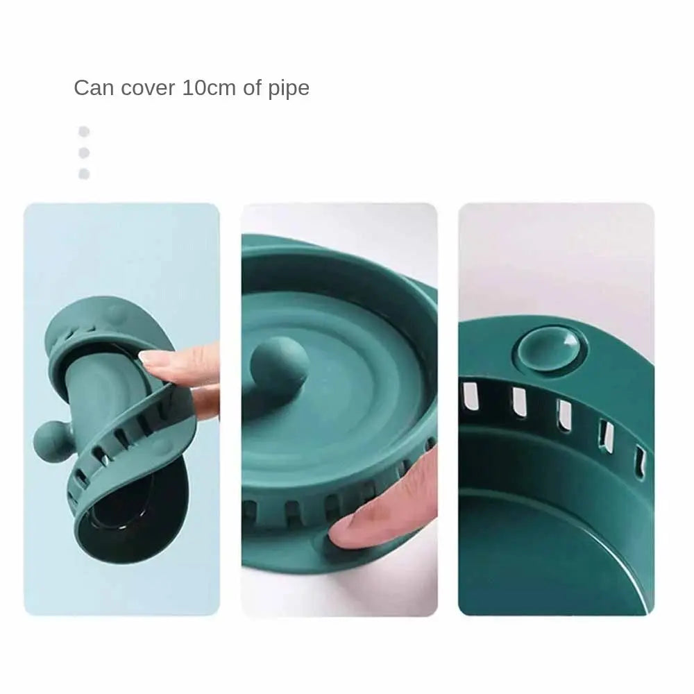 Durable Silicone Floor Drain Cover Anti-odor Strainer Sewer Anti-Clogging Press Type Bathroom Accessories Oasis Select