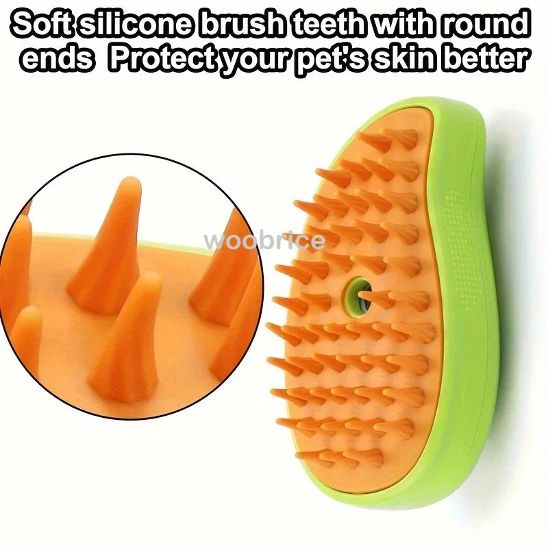 3-in-1 Dog Hair Cat Hair Brush Electric Pet Cleaning Brush Steam Spray Brush Massage Hair Removal Comb Anti Flying Brushes Oasis Select