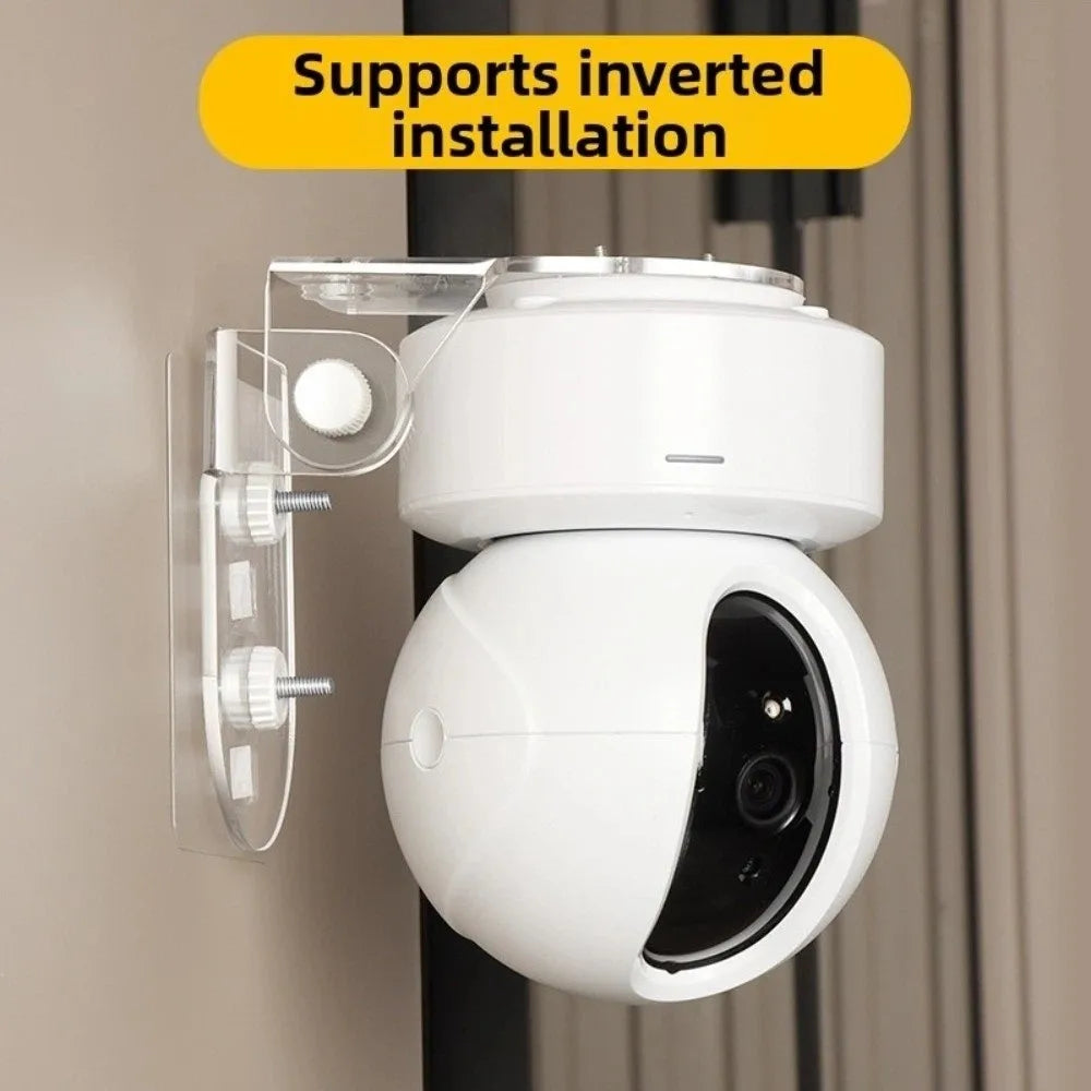 Acrylic Video Surveillance Camera Mount L Shape Adjustable-angle Security Camera Brackets Upside-Down Mount Drill-Free Fixer Oasis Select