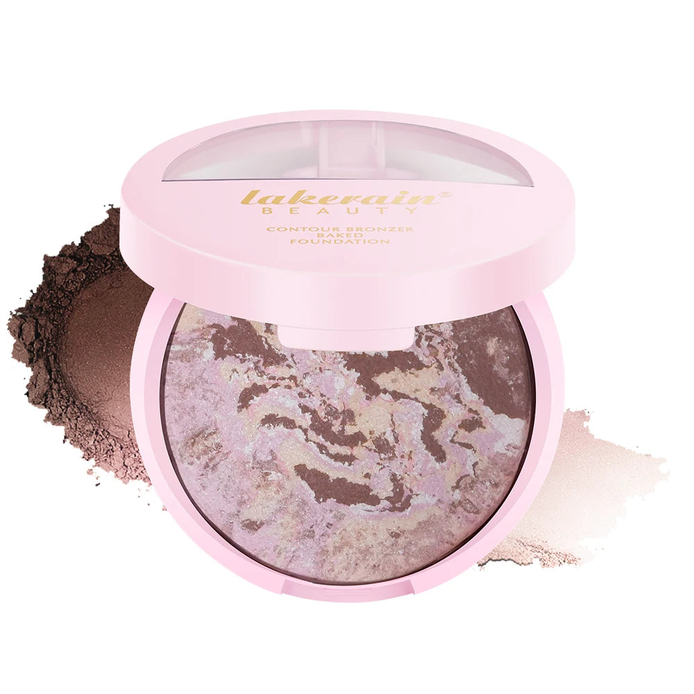 NEW YORK Baked Brighten Color Correcting Powder Foundation Fair Buildable Light to Medium Coverage Demi-Matte Natural Finish Oasis Select color 2 bronzer