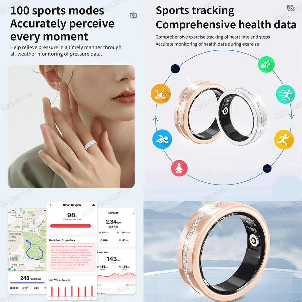 Smart Ring – Heart Rate, Sleep & Cycle Tracker | IP68