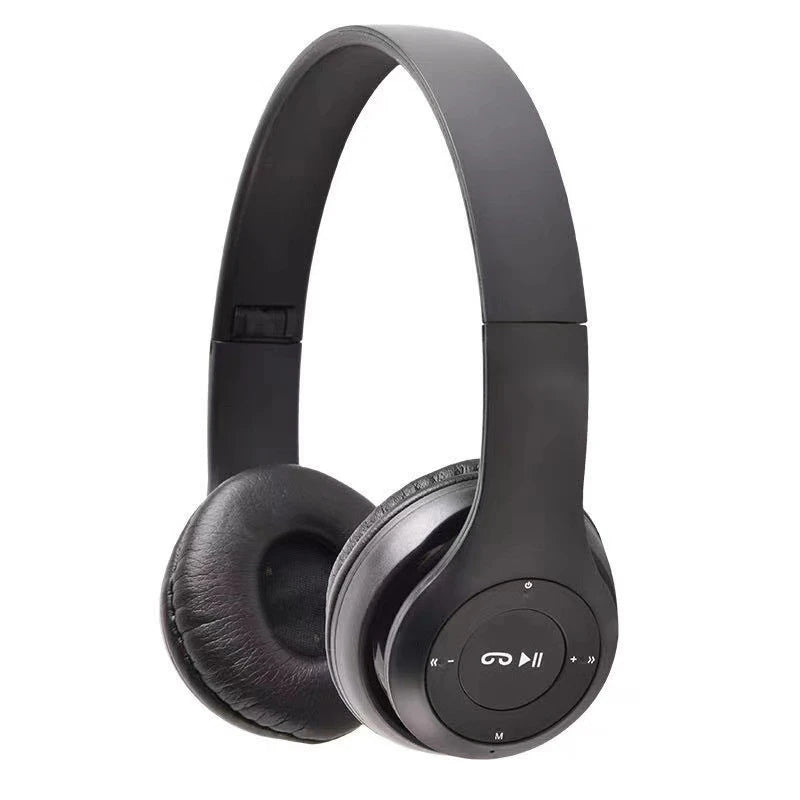 P47 Wireless bluetooth headphone With Mic Headsets Stereo Sound Earphones Sports Gaming Headphones Supports PC Smartphone Oasis Select Black
