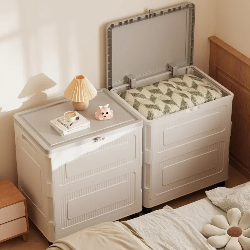Multi-functional Clothes storage box Large capacity oversized household flip finishing box Bedside table Clothing storage box Oasis Select