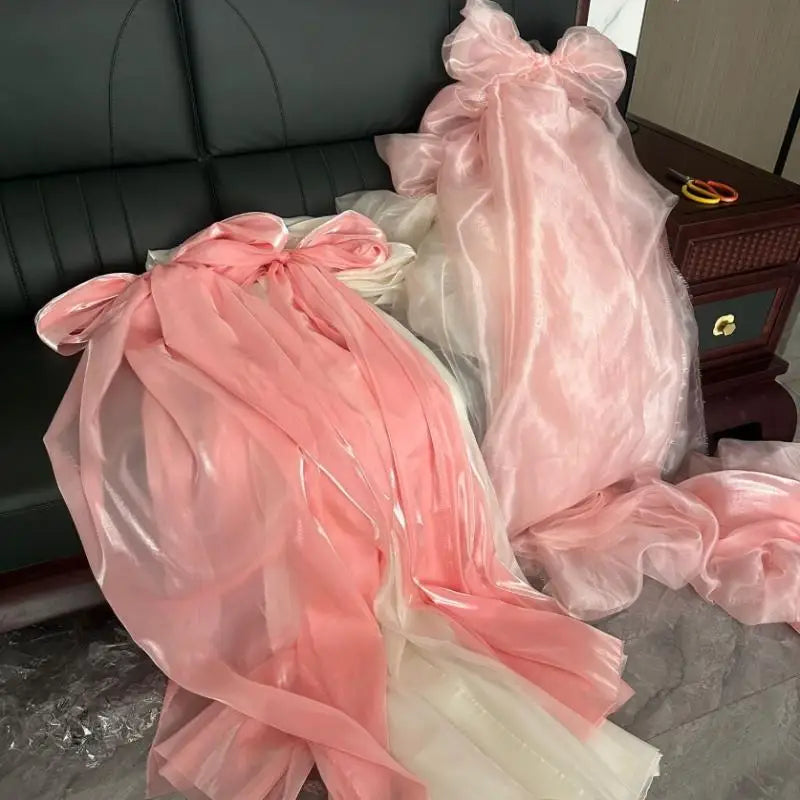 Large Organza Christmas Bow – Tree Hanging Bowknot Decoration