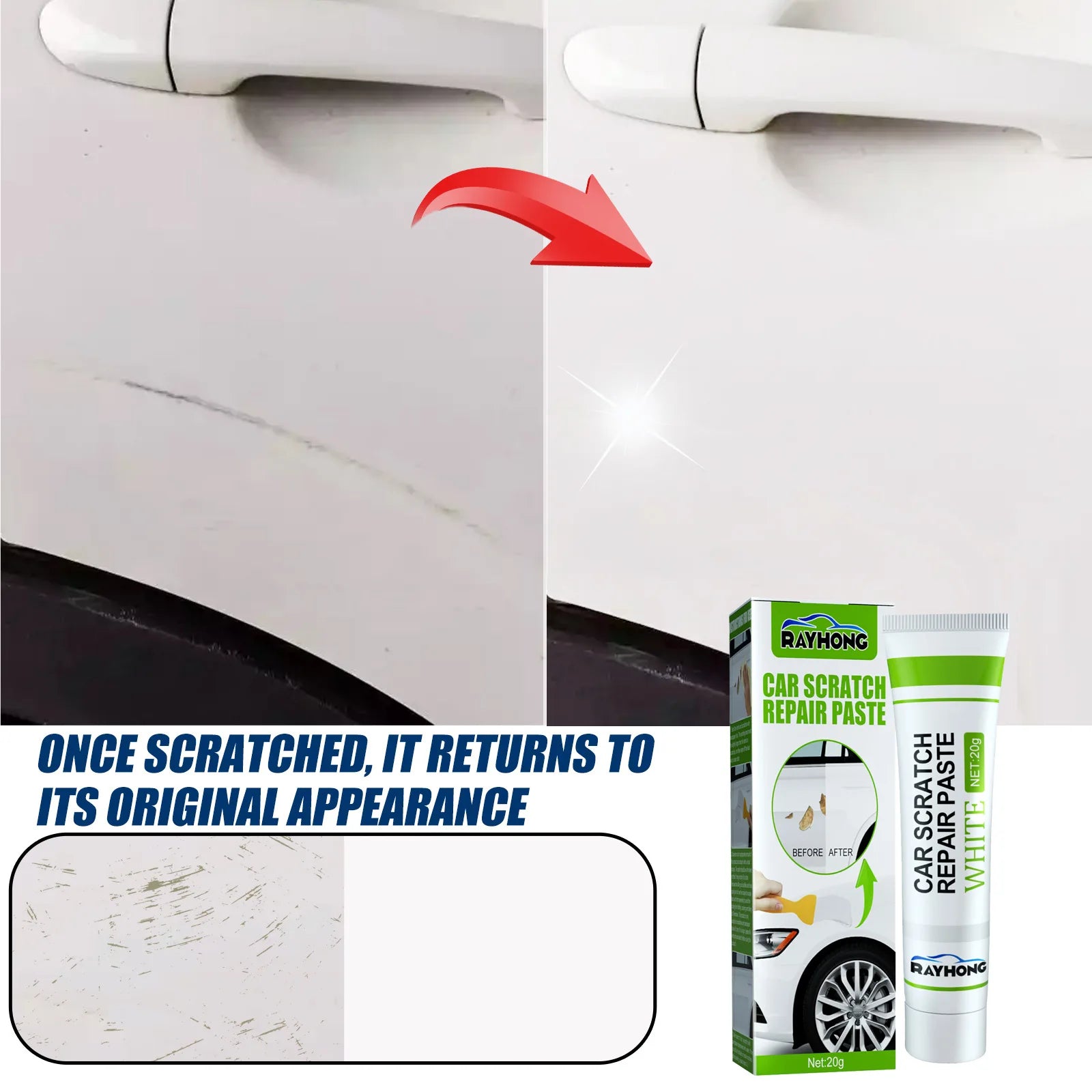 Fiberglass Repair Paste Bonding Strong Quick Dry Little Putty Long Strand Fiber Deep Cracks Car Scratch Remover Paste Fix Tools Oasis Select
