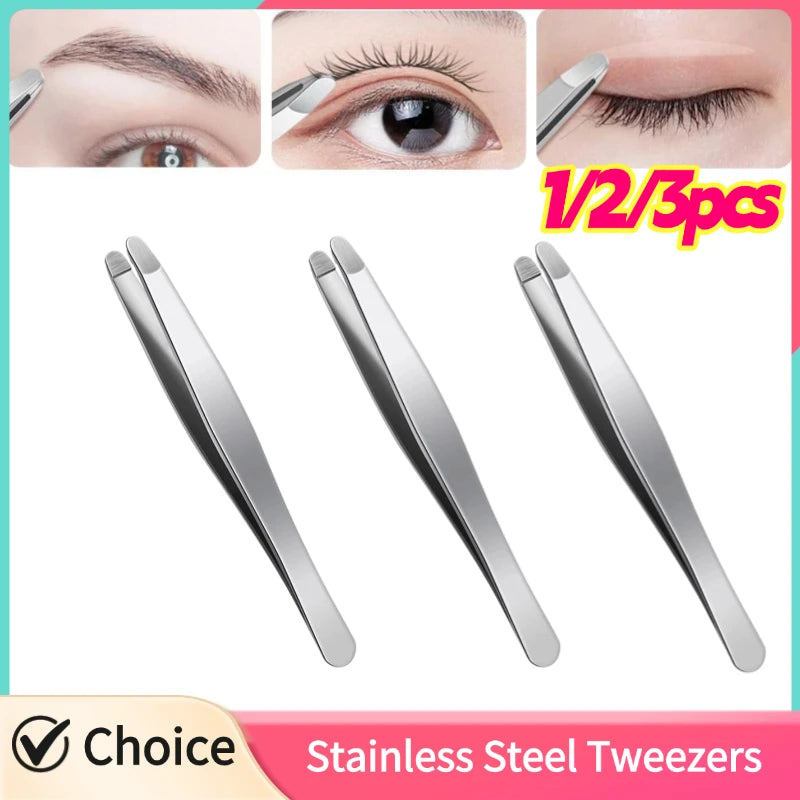 Precision Stainless Steel Tweezers – Eyebrow & Facial Hair Removal
