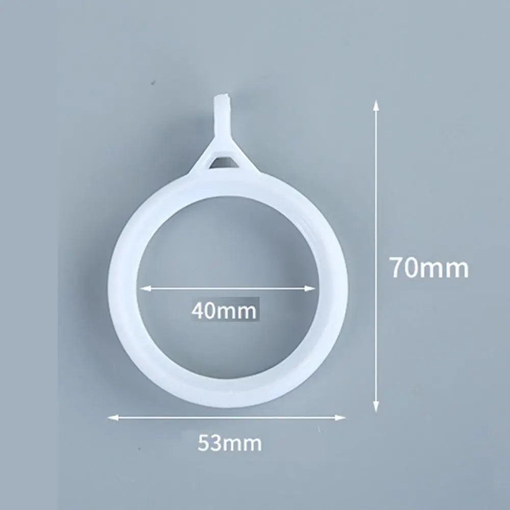 Elegant Strong Solid Color Simple Mute Thicken Curtain Rings Hanging Loop Buckle Roman Rod Clip Hook Curtain Accessories Oasis Select