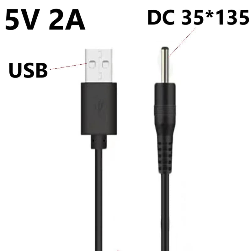 1m 5V 2A USB to DC Power Cable Cord 3.5x1.35mm 5.5x2.1mm 4.0x1.7mm 48x1.7mm Plug DC Port Charging Cable Power Supply Cord Oasis Select 3.5x1.35 mm 1m