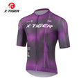 X-TIGER Men Cycling Jerseys Short Sleeves Bike Shirt with 3 Rear Pockets Pro Road Cycling Apparel Summer Quick Dry Biking Shirt Oasis Select XM-DY-41901 L