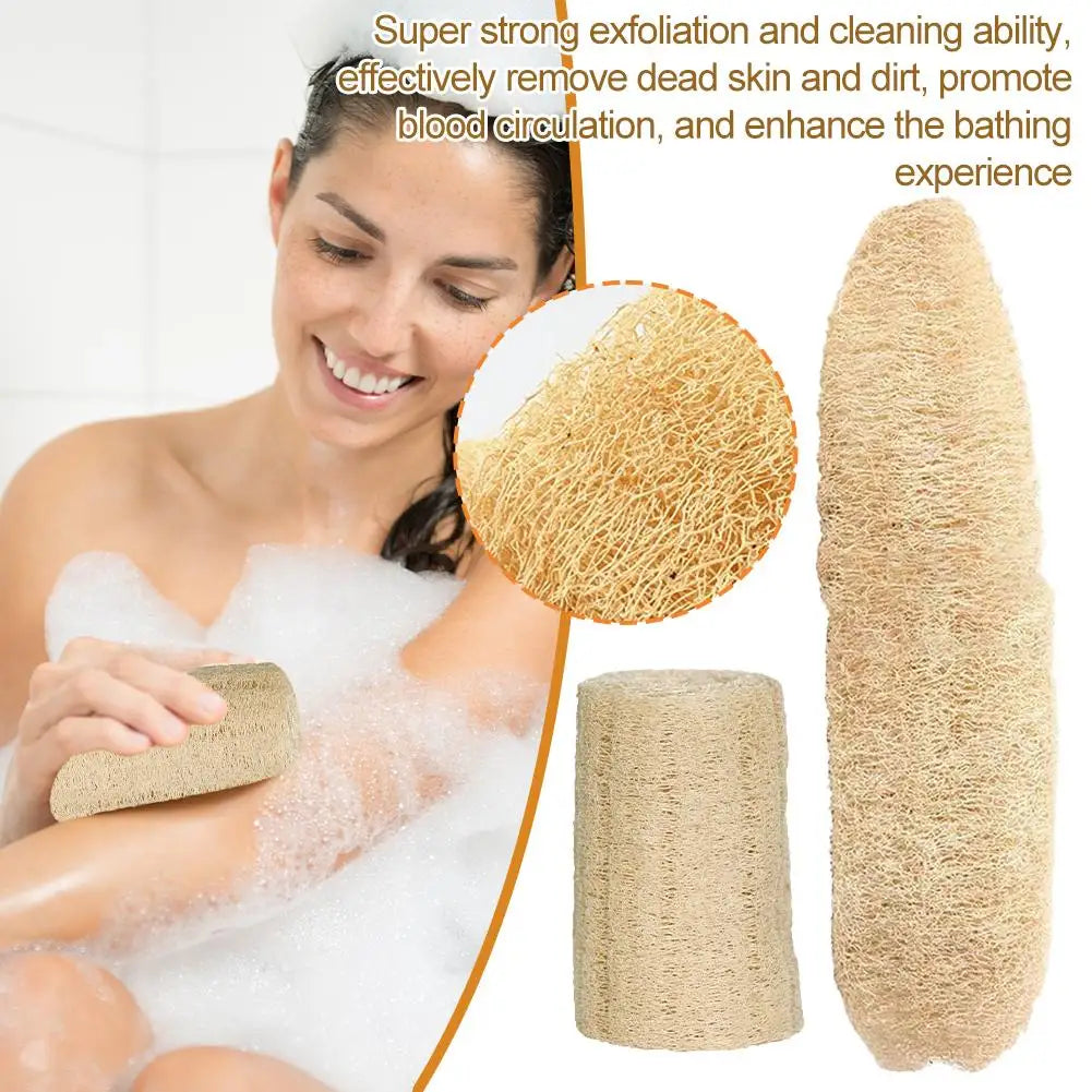 1PC Natural Loofah Sponges Organic Loofahs Natural Luffa Body Wash Sponge, Exfoliating Scrubber, Remove Dead Skin, Made Soap,Spa Oasis Select