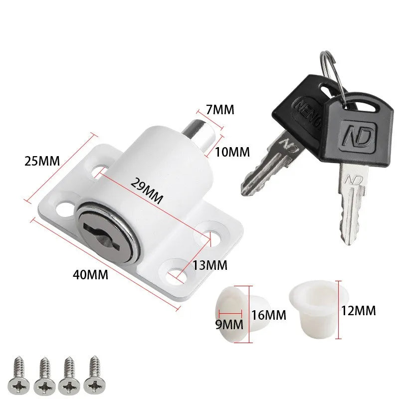 1 Pcs Adjustable Window Lock Stopper Safety Locks for Kids and Pets Anti-theft Door Lock Sliding Window Lock Hardware Oasis Select white