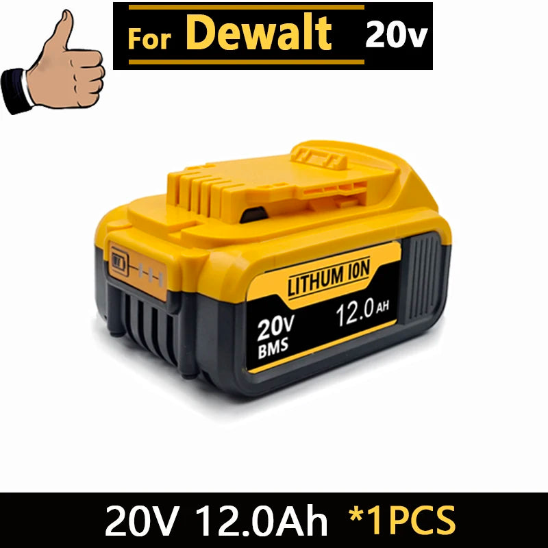 New for Dewalt lithium battery 20V/20V universal lithium battery fast charging DCB118 DCB115 DCG405 DCF512 DCD805 DCF887 battery Oasis Select 1Pcs-12.0Ah