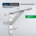2-Pack Heavy-Duty Stainless Steel L-Shape Wall Angle Brackets