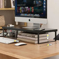 Computer Monitor Elevated Monitor Base Home Office Storage Rack Computer Desktop Creative Storage Rack Office Storage Supplies Oasis Select 40X20X8cm black