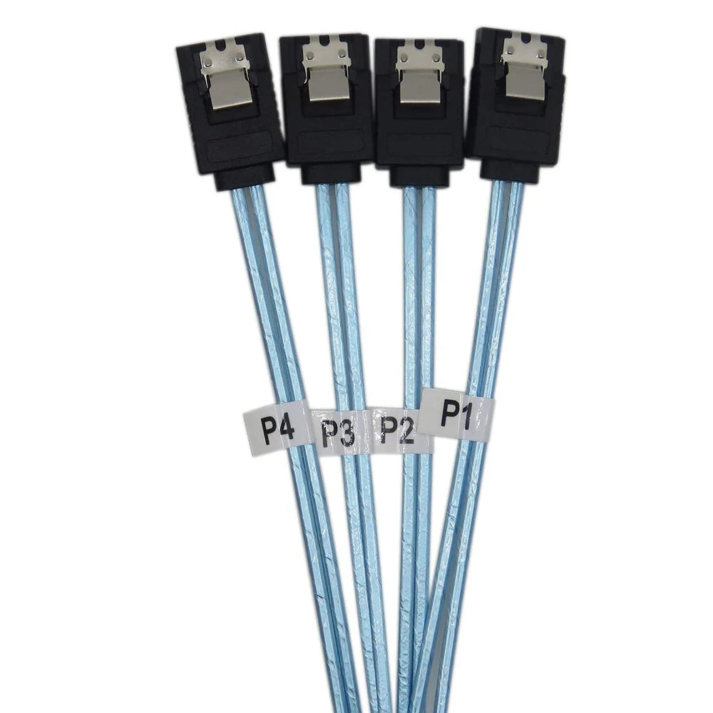 SAS Cable Sata Cable High Speed 6Gbps 4 Ports/Set High Quality for Server 0.5 Meter Oasis Select