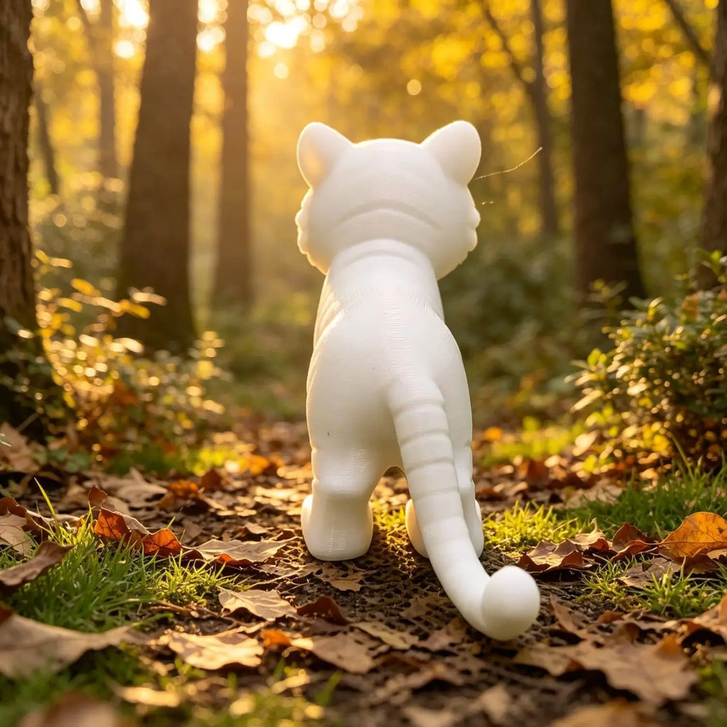 Diy Minimalist White Standing Tiger Figurines Ornament Mini Unfinished Cub Sculpture for Bonsai Micro Landscape Room Decor Gifts Oasis Select