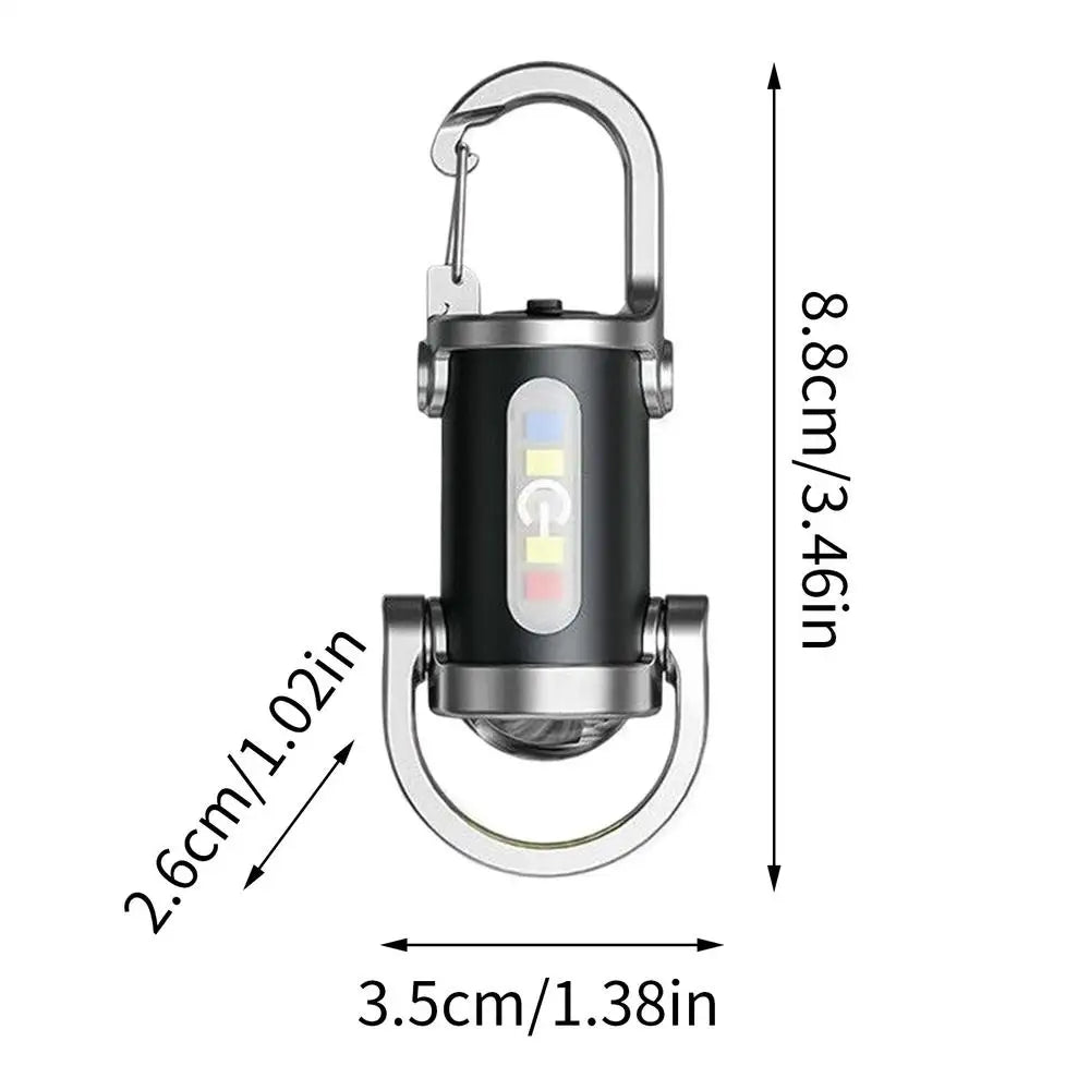 USB Rechargeable LED Keychain Flashlight – Waterproof 1600LM