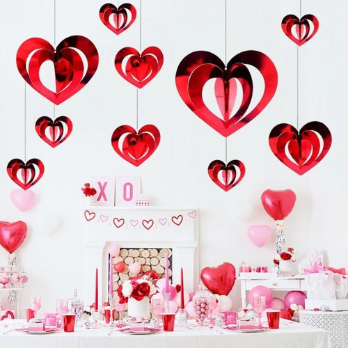3D Love Flower Spiral Hanging Party Decorations – 16 Pcs Party Hanging Decoration Oasis Select