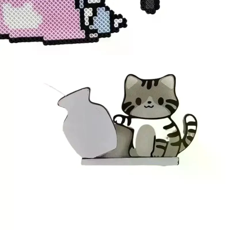 Cat Pushing Vase Refrigerator Magnets Home Decor Fridge Magnet Cat Whisker Collection Memorial Box Home Office Decor For Gift Oasis Select