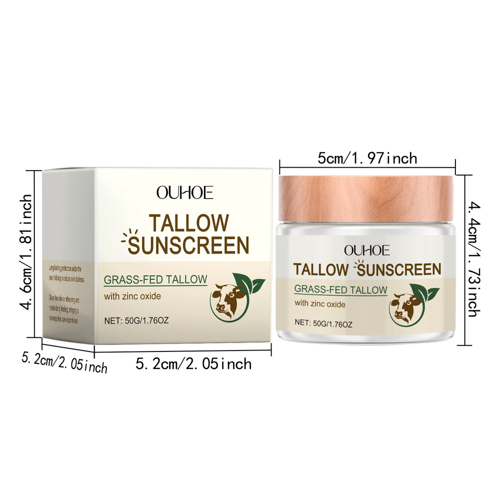 50G Sunscreen Tallow Balm Deep Moisturizing Prevent Sunburn Lightweight Refreshing Non-greasy Outdoor Skin Protection Cream Oasis Select