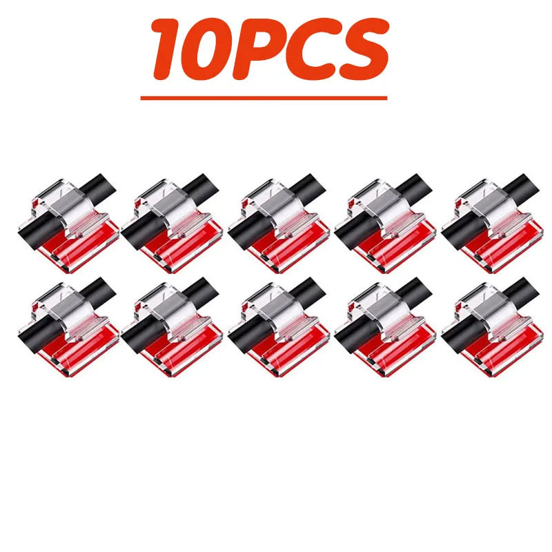 10/20/40pcs Cable Organizer Clips Cable Management Wire Manager Cord Holder Charging Data Line Bobbin Winder Wall Mounted Hook Oasis Select 10pcs-Transparent