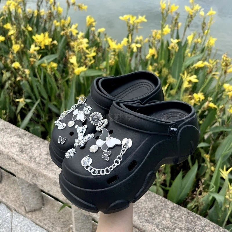 Fashionable shoe accessory set, decorative shoe chain buckle, removable, suitable for sandals and flip-flops. Oasis Select