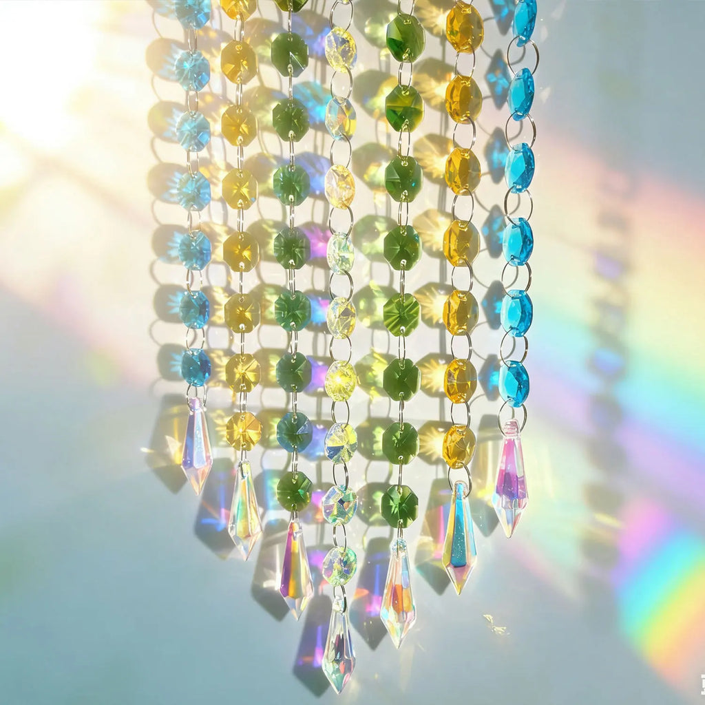 Rainbow Catcher Rustic Crystal Suncatcher Decorative Hanging Ornament Versatile Garden Suncatcher For Hotel Sunlit Areas Yard Oasis Select