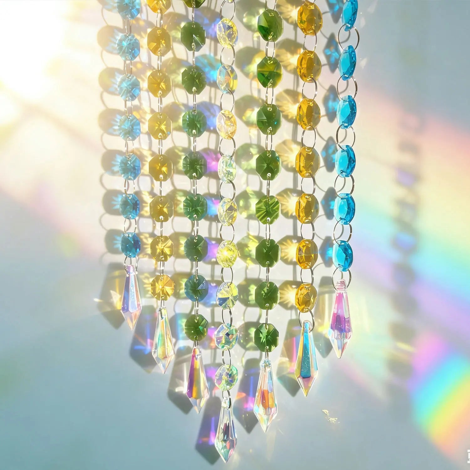 Rainbow Catcher Rustic Crystal Suncatcher Decorative Hanging Ornament Versatile Garden Suncatcher For Hotel Sunlit Areas Yard Oasis Select