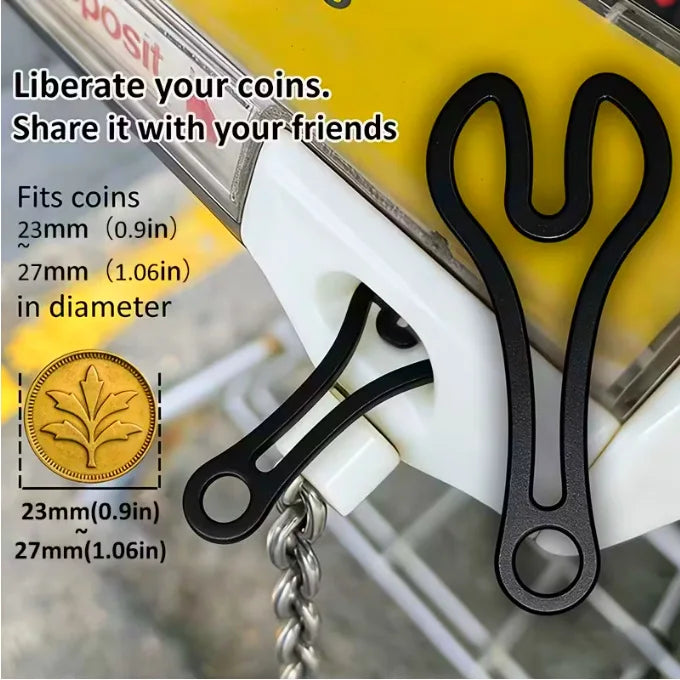 Pocket Size Lightweight Shopping Cart Token Keychain Supermarket Trolley Unlocking Tool 3D Plastic Portable Reusable Compact Oasis Select