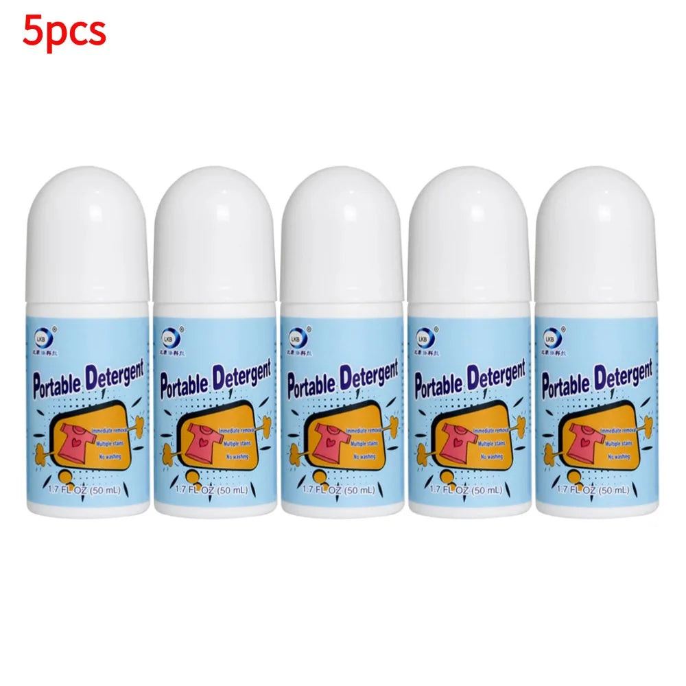 Clothes Stain Removal Rolling Ball Portable Stain Cleaning Detergent Decontamination Pen Powerful Dust Cleaner Remover Oasis Select 5pcs