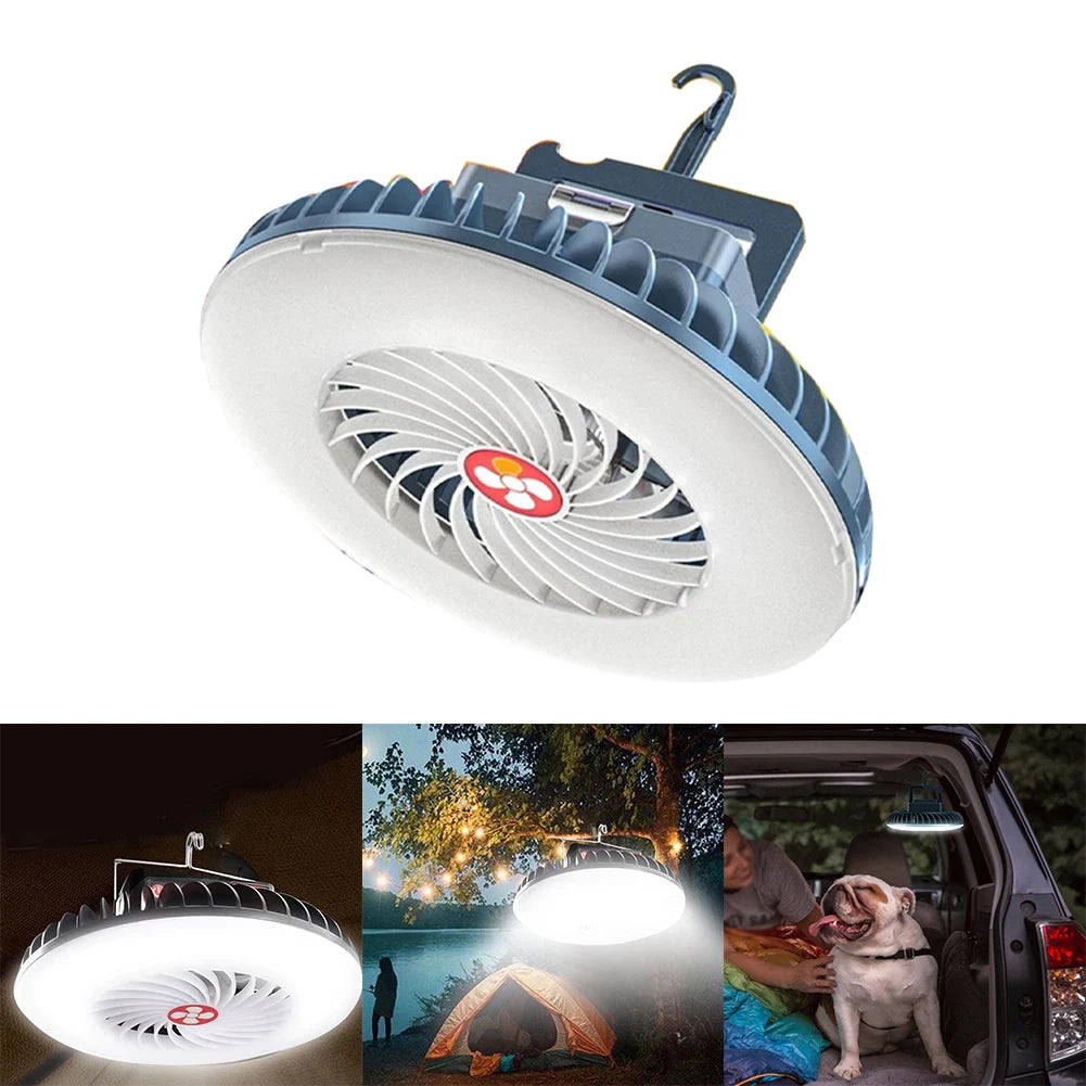 Rechargeable LED Camping Lantern Fan & Power Bank | IP68